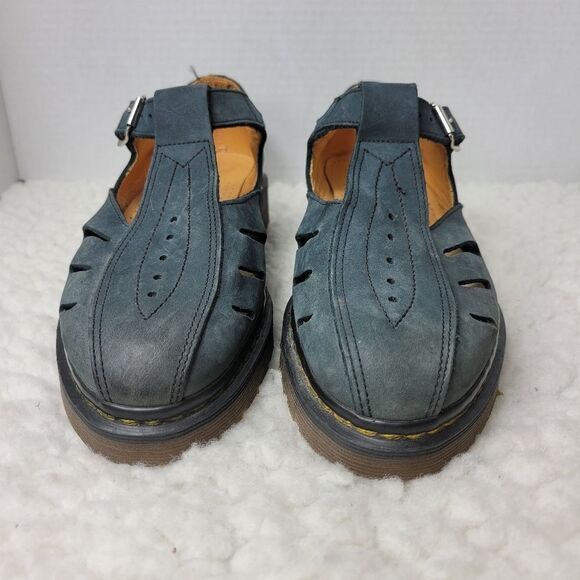 Vtg 70\'s Dr. Martens Mary Jane  Womens Shoes Size 9 Blue Leather England Made main image 12